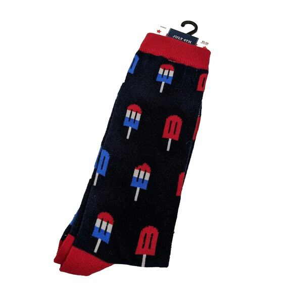 Men's Socks Popsicle Festive 4th Of July Independence Day Patriot New - Picture 1 of 3